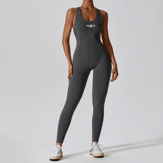 Backless One Piece Gym Wear Full Body Suit