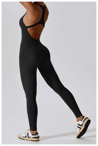 Backless One Piece Gym Wear Full Body Suit